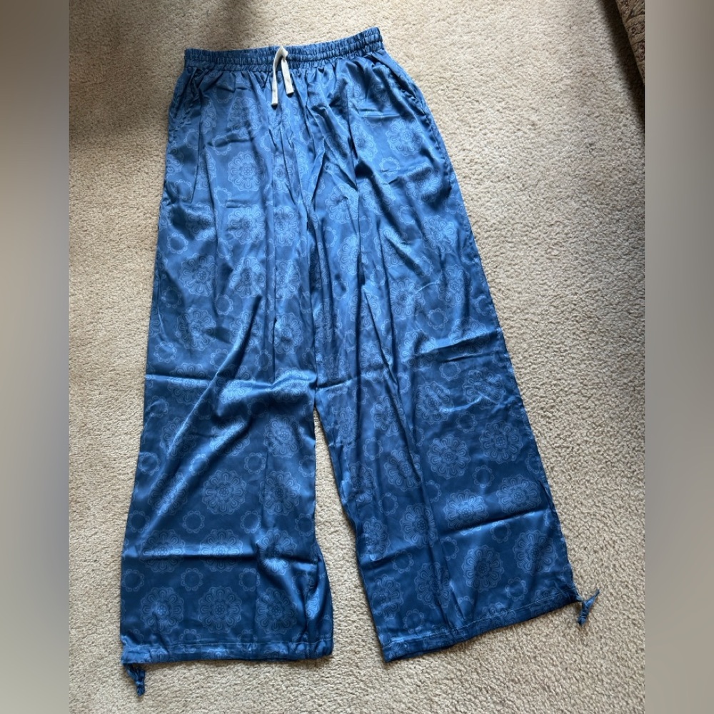 Women's Blue Patterned Lounge‎ Pants